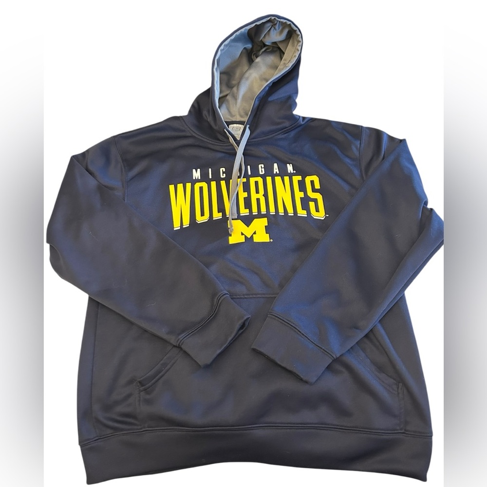 ProEdge Michigan Wolverines Hoodie Sweatshirt Mens Medium‎ Blue Yellow Go Blue